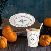 キュートパステル幽霊カスタマイズ文字誕生日 ペーパープレート