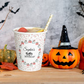 キュートパステル幽霊カスタマイズ文字誕生日 紙コップ