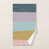 キュートパステル抽象芸術カラーブロックジオメトリアート バスタオルセット (ハンドタオル)