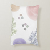 キュートパステル抽象芸術ブラシストローク アクセントクッション (裏面(縦))