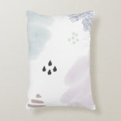 キュートパステル抽象芸術ブラシストローク アクセントクッション (正面(垂直))