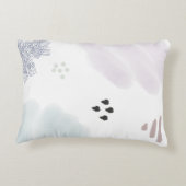 キュートパステル抽象芸術ブラシストローク アクセントクッション (裏面)