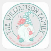 キュートパステル格言ファミリーネーム差出人住所スクアール スクエアシール (正面)