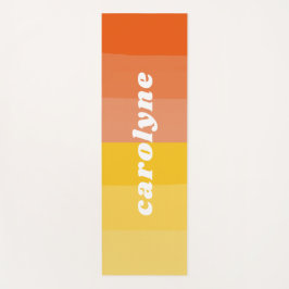 キュートパテルイエローアンドオレンジカラー名前をカスタムする ヨガマット