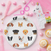 キュートパピズドッグ誕生日 ペーパープレート (パーティー)
