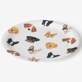 キュートパピズドッグ誕生日 ペーパープレート (アングル)