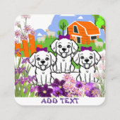 キュートパピズファームテーマパープル エンクロージャーカード (裏面)