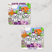 キュートパピズファームテーマパープル エンクロージャーカード (正面/裏面)