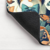 キュートパピロンドッグイラストレーション マウスパッド (コーナー)