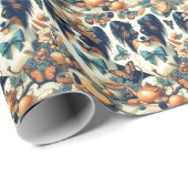 キュートパピロンドッグイラストレーション ラッピングペーパー (ロールコーナー)