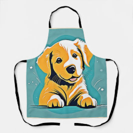 キュートパピーアートデザイン エプロン