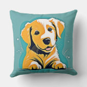 キュートパピーアートデザイン クッション (裏面)