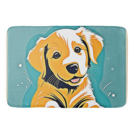 キュートパピーアートデザイン バスマット