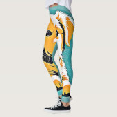 キュートパピーアートデザイン レギンス (左)