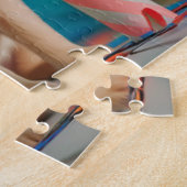 キュートパピースバースデーパーティーお祝いデザイン ジグソーパズル (側面)