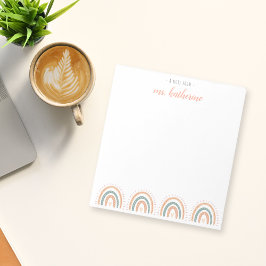 キュートパモダンステルボホレインボー先生 ノートパッド