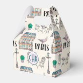 キュートパリ通りシーン |水彩モノグラム フェイバーボックス (正面サイド)