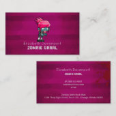 キュートパンクロックゾンビグレルおもしろいノベルティ 名刺 (正面/裏面)