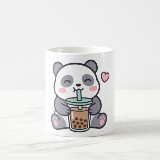 キュートパンダのタピオカティークラシックマグ コーヒーマグカップ