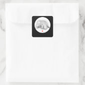 キュートパンダアンドポーラーベア動物愛好家 スクエアシール (バッグ)