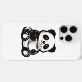キュートパンダコーヒー – かわいいパンダがコーヒーを持つ  Case-Mate iPhoneケース (裏面 (横))