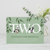 キュートパンダニュートラル2nd誕生日パーティの招待状 招待状 (スタンド正面)