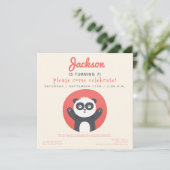 キュートパンダベアおもしろい子供の誕生日パーティの招待状 招待状 (スタンド正面)