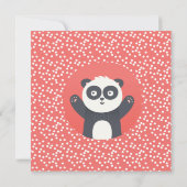 キュートパンダベアおもしろい子供の誕生日パーティの招待状 招待状 (裏面)