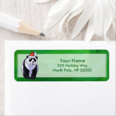 キュートパンダベアインサンタハットオングリーン ラベル (インサイチュ)