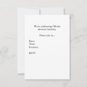 キュートパンダベアーガールズ誕生日招待状 招待状 (裏面)