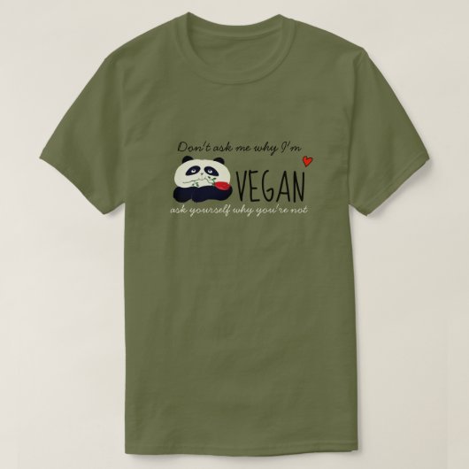 キュートパンダベーガン Tシャツ (デザイン正面)