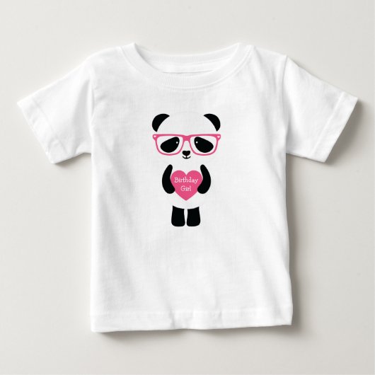 キュートパンダ誕生日 ベビーTシャツ (正面)