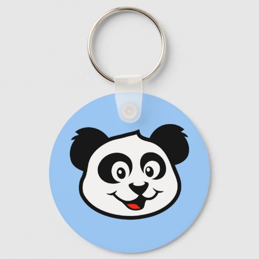 キュートパンダ顔 キーホルダー (正面)