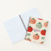 キュートパーソナライズされたかわいいパステルトマト顔 ノートブック (内部)