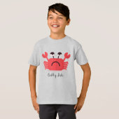 キュートパーソナライズされたとシンプルカラビーカニ Tシャツ (正面フル)