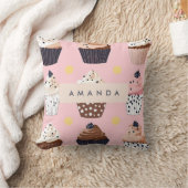 キュートパーソナライズされたなカップケーキ クッション (ブランケット)