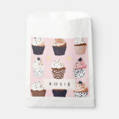 キュートパーソナライズされたなカップケーキ フェイバーバッグ (正面)