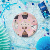 キュートパーソナライズされたなカップケーキ ペーパープレート (パーティー)