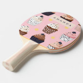 キュートパーソナライズされたなカップケーキ 卓球ラケット (正面アングル)