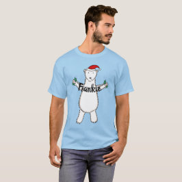 キュートパーソナライズされたなクリスマスのホッキョクグマ Tシャツ