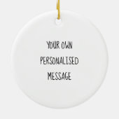 キュートパーソナライズされたなクリスマスの極熊の木 セラミックオーナメント (裏面)