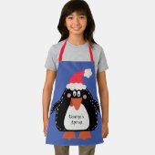 キュートパーソナライズされたなクリスマスペンギン エプロン (インサイチュ)