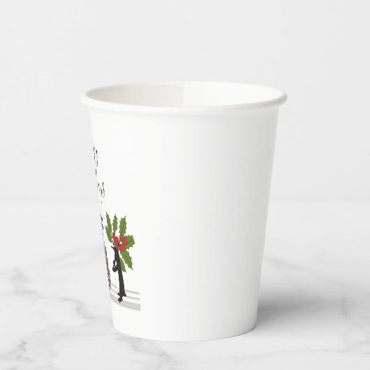 キュートパーソナライズされたなペおもしろいンギン 紙コップ (左)