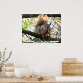キュートパーソナライズされたなリスのユーモアのポスター ポスター (キッチン)