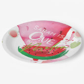 キュートパーソナライズされたな夏にメロンを作る ペーパープレート (アングル)