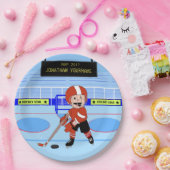 キュートパーソナライズされたアイスホッケースターRW ペーパープレート (パーティー)