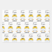 キュートパーソナライズされたイースターエッグ&シックハッピーイースター ラッピングペーパーシート (正面)