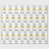 キュートパーソナライズされたイースターエッグ&シックハッピーイースター ラッピングペーパー (フラット)