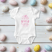 キュートパーソナライズされたイースター初めて卵ハンター ベビーボディスーツ