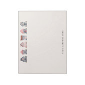 キュートパーソナライズされたウォーター色ハウス実在エテート ノートパッド (回転)